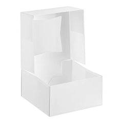6”x 6”x  3” cake box with window